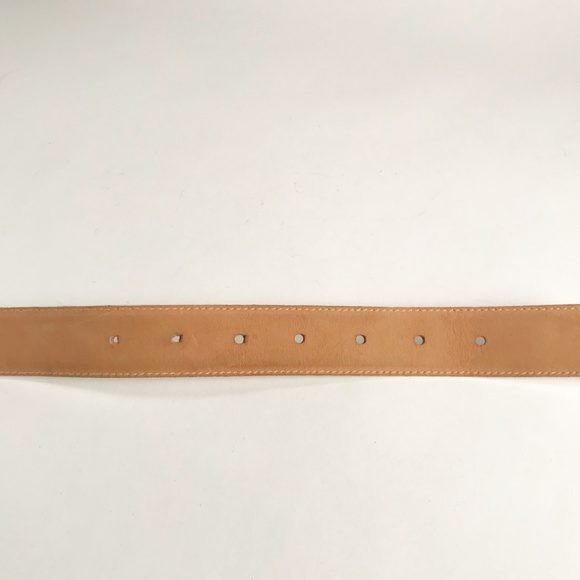 Charter Club Vintage White Leather Belt - Picture 6 of 6